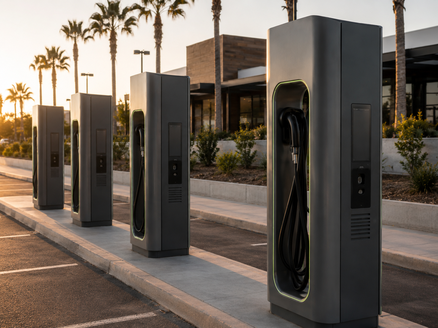 12-stall DC fast charging site — illustrative LCFS FCI case study